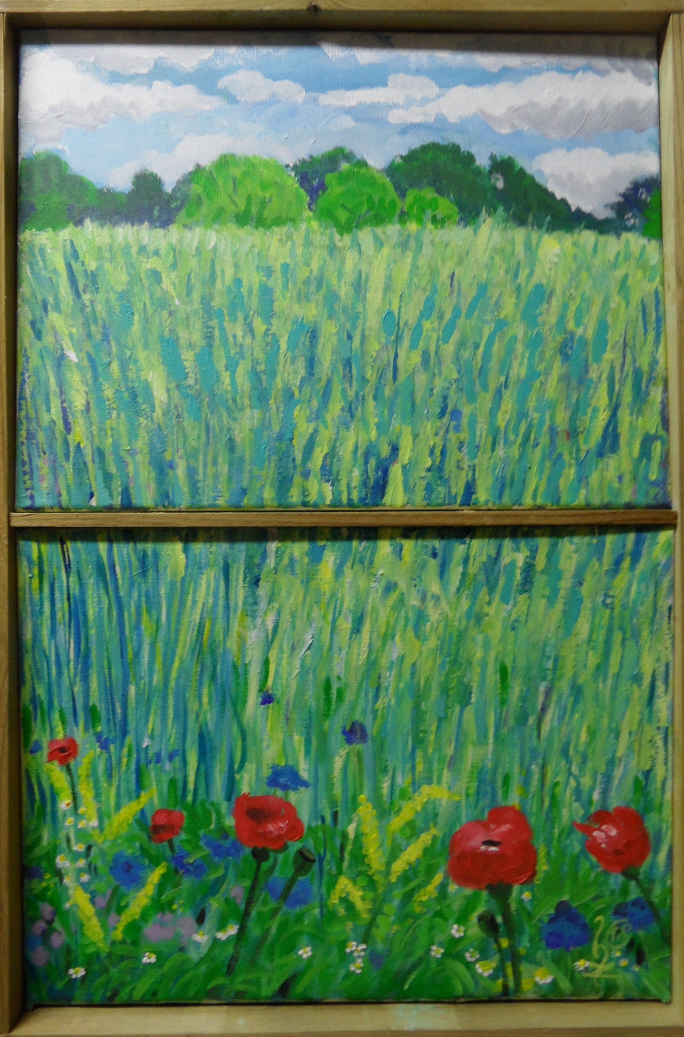 Een landschap van ‘artoonist’ Hanz-Art (foto: Cees Paul)